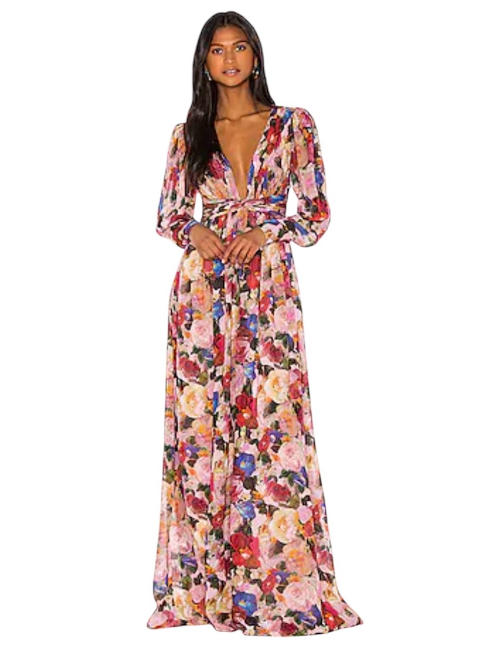 Ronny Kobo Collection Women's Carmella Dress in Mulberry Multicolor Boho Size M